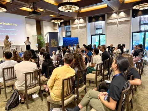 A full room of international participants at the COLIVE Fukuoka workshop